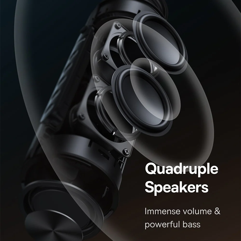 Baseus AeQur VO20 Portable Wireless Speaker-Cluster Black - Image 8