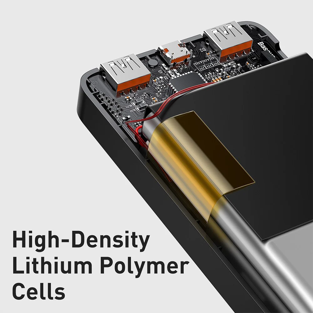 Baseus Bipow Fast Charging Power Bank 10000mAh 20W (Overseas Edition) PPBD050301-Black - Image 3