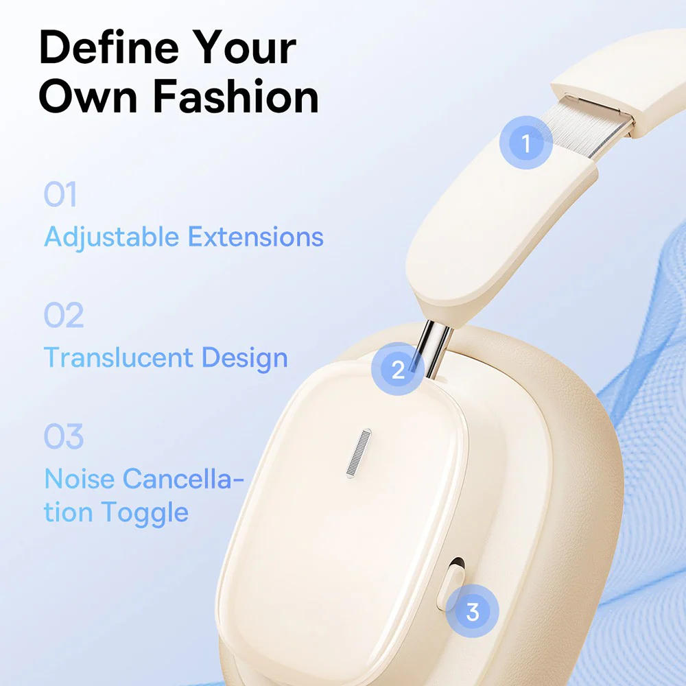 Baseus Bowie H1i Noise-Cancellation Wireless Headphones (A00050402113-00/A00050402223-00/A00050402633-00) - Image 6