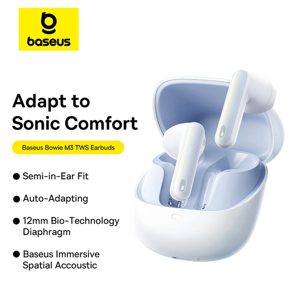 Baseus Bowie M3 True Wireless Earphones (A00051900211-00/A00051900311-00) - Image 6