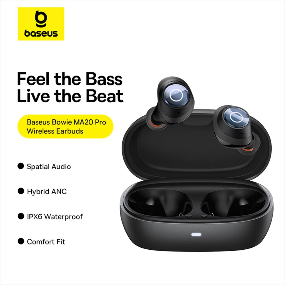 Baseus Bowie MA20 Pro True Wireless Earphones-Cluster Black - Image 9