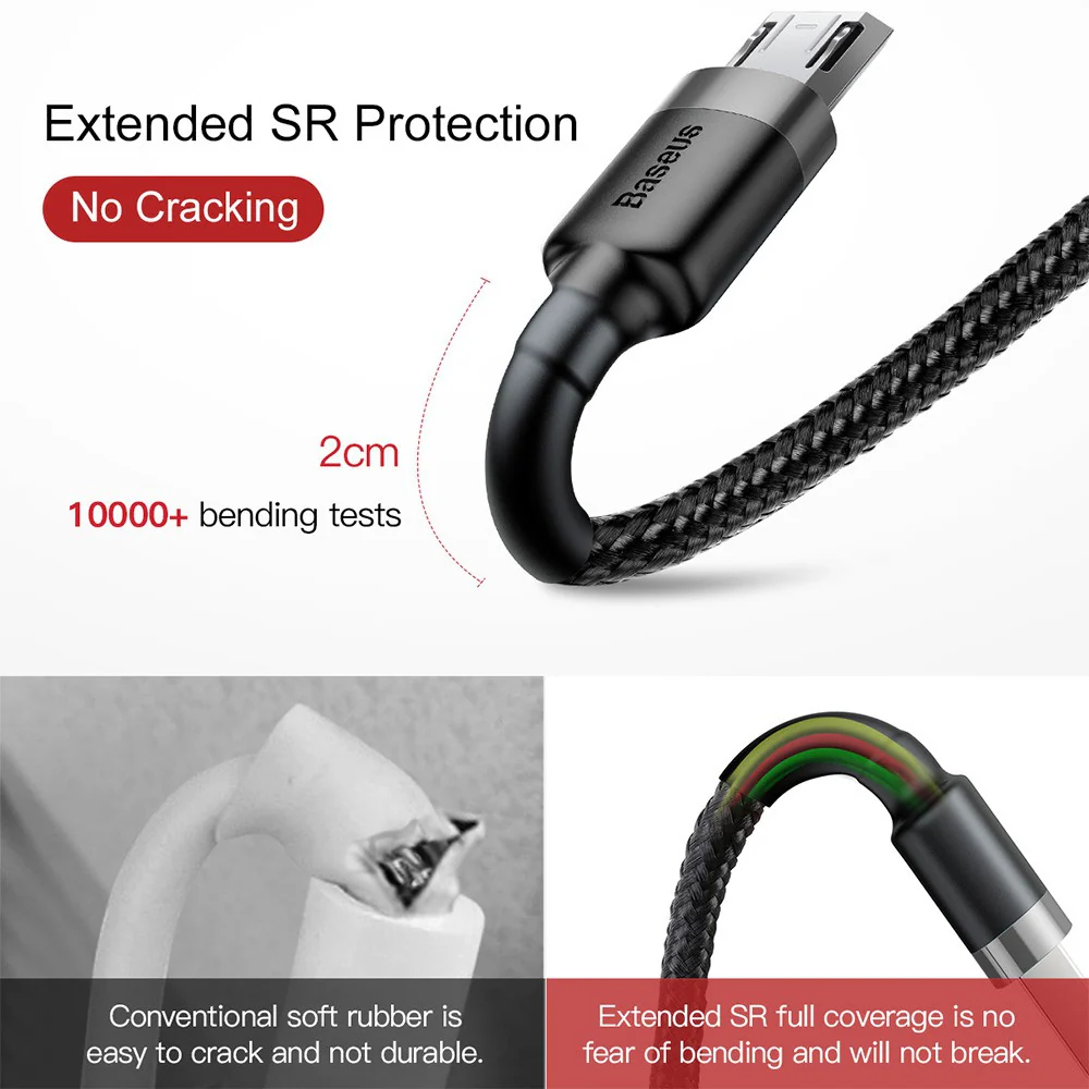 Baseus Cafule Cable USB For Micro 2A 3m - Image 8