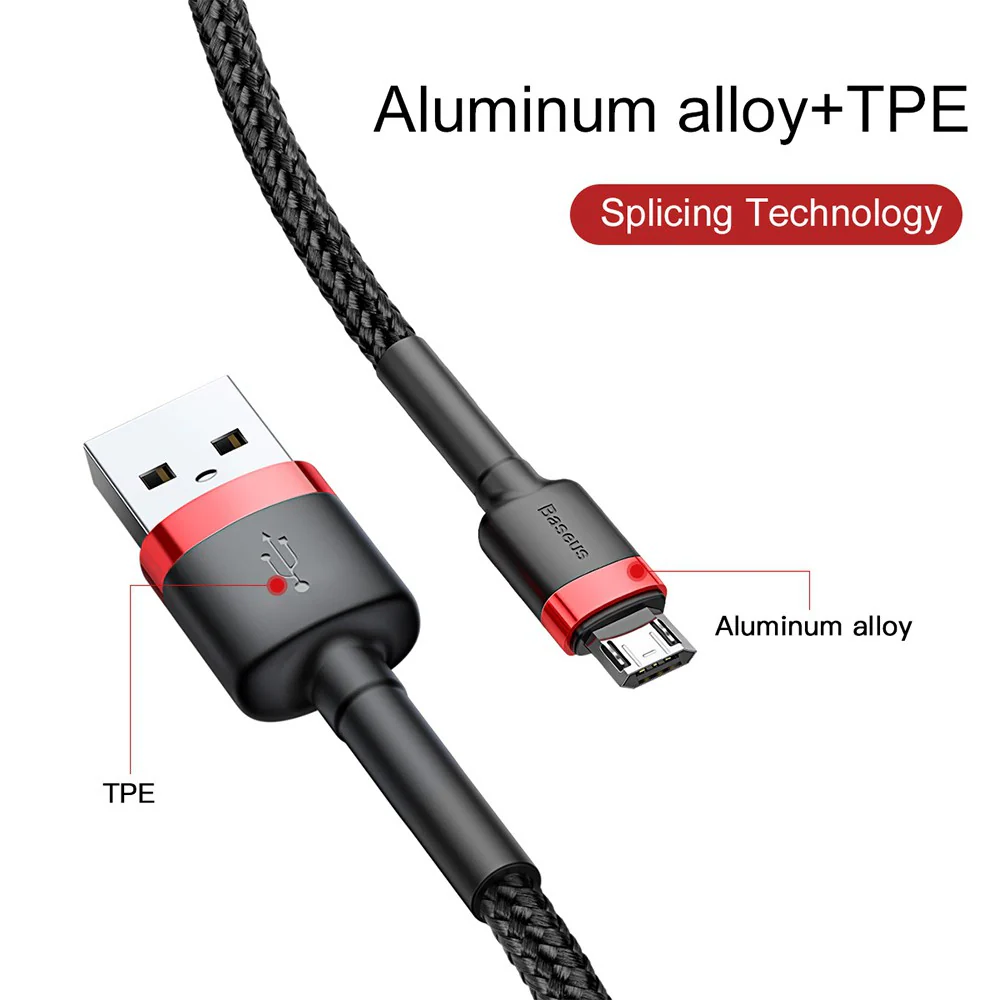 Baseus Cafule Double Side Insertion Micro USB Charging Cable 1.5A 2M - Image 3