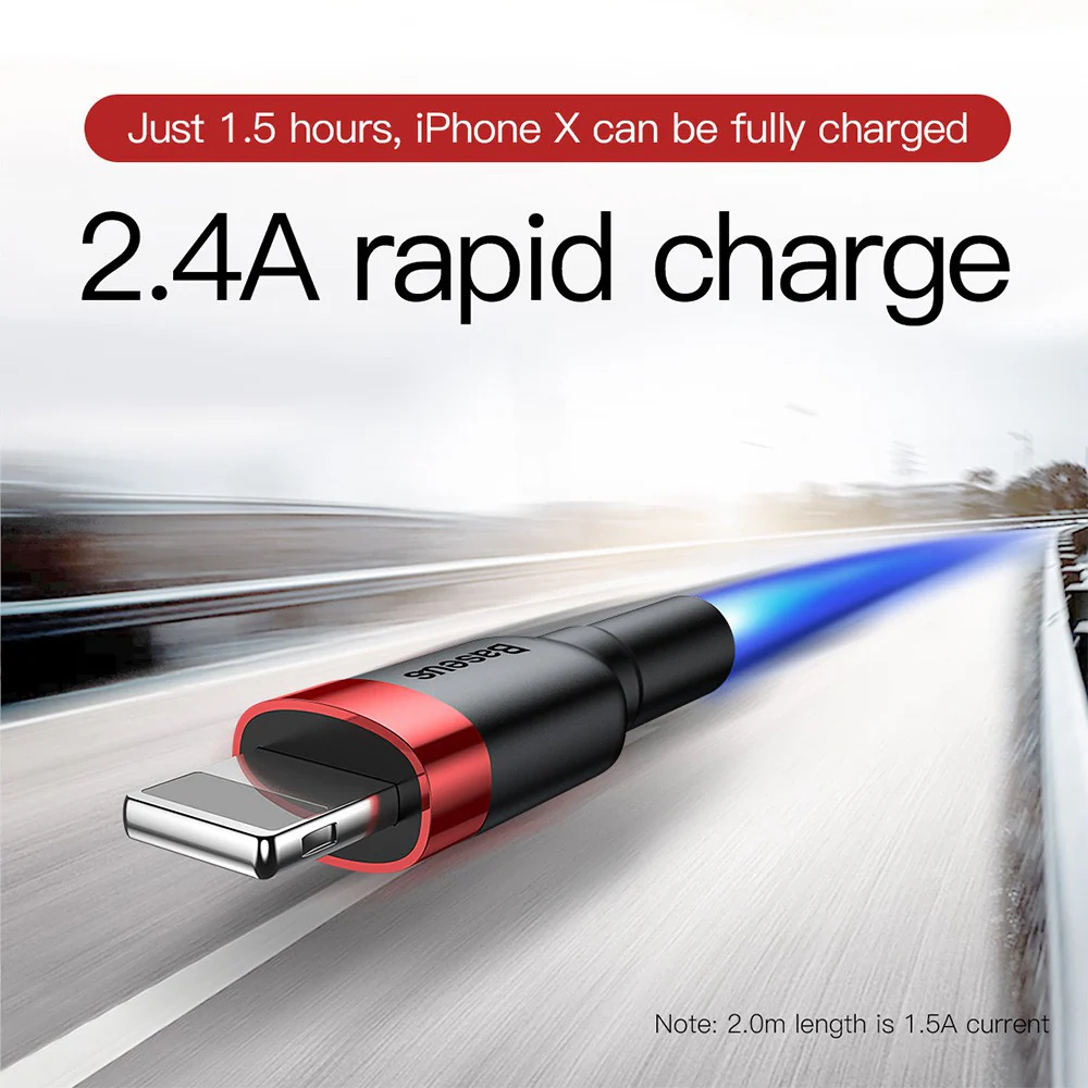Baseus Cafule Fast Charge USB For IP 2A 3M - Image 7