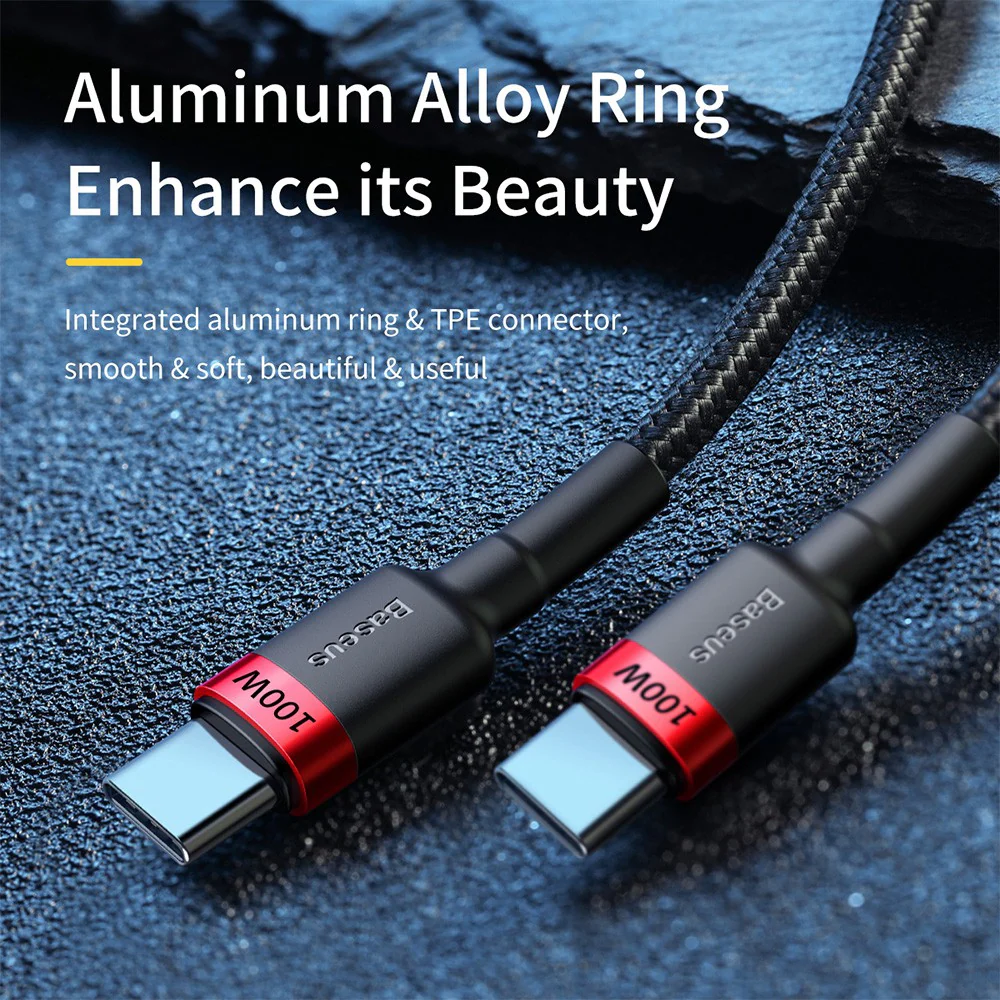 Baseus Cafule PD2.0 100W Flash Charging Type-C to Type-C Cable (20V 5A) 2m - Image 7