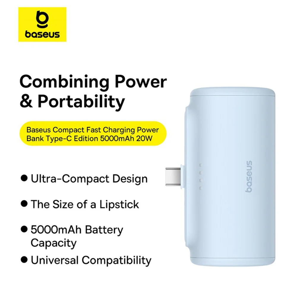 Baseus Compact Fast Charging Power Bank Type-C Edition 5000mAh 20W - Image 5