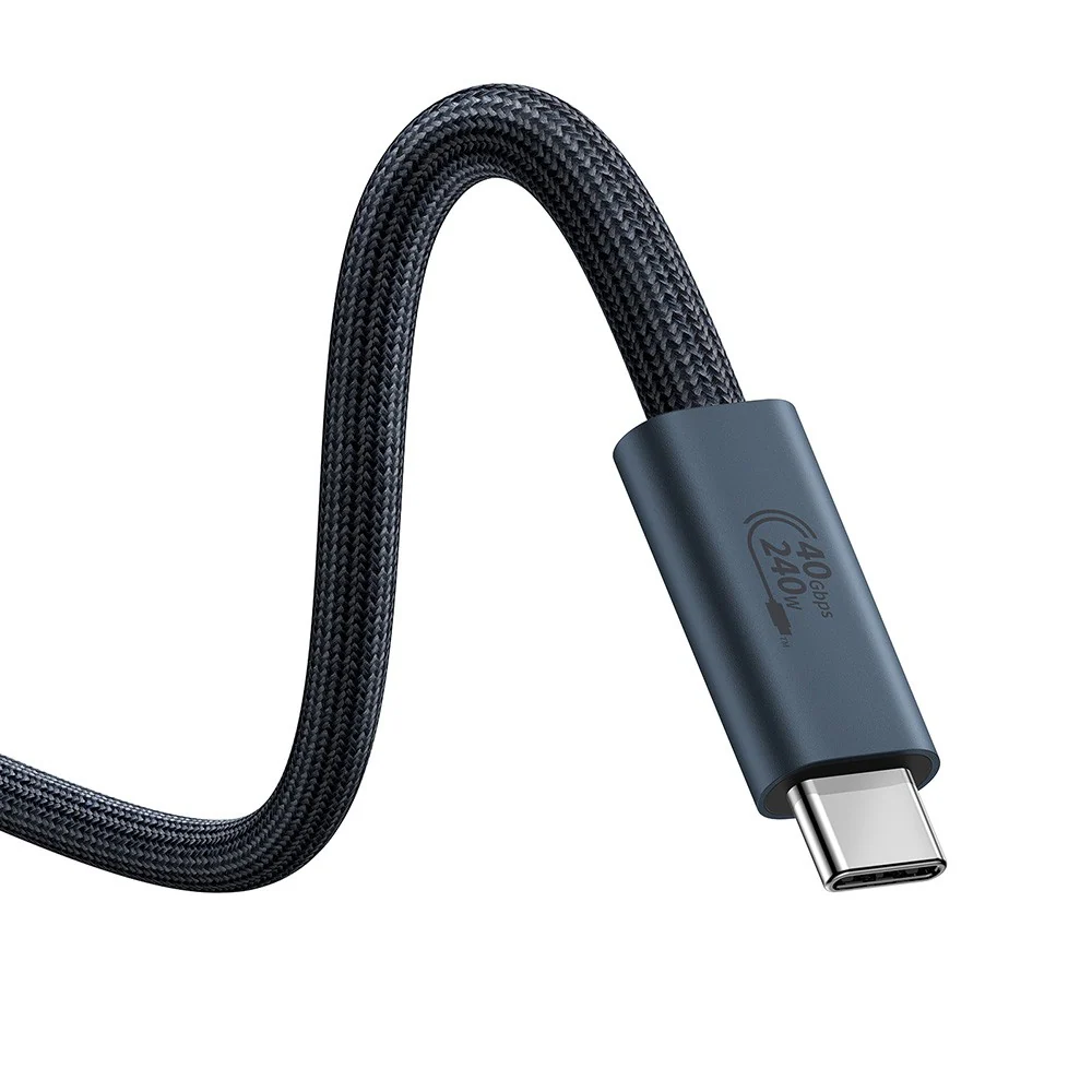 Baseus Flash Series 2 USB4 Full Featured Data Cable Type-C to Type-C 240W 1M-Cluster Black Compatible for iPhone 15 16 Series - Image 3