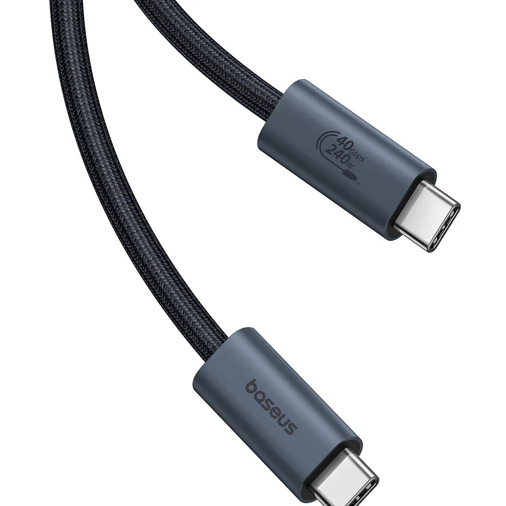 Baseus Flash Series 2 USB4 Full Featured Data Cable Type-C to Type-C 240W 1M-Cluster Black Compatible for iPhone 15 16 Series - Image 4