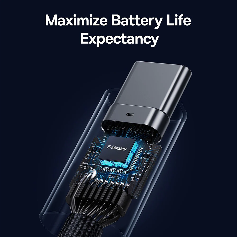 Baseus Flash Series 2 USB4 Full Featured Data Cable Type-C to Type-C 240W 1M-Cluster Black Compatible for iPhone 15 16 Series - Image 6