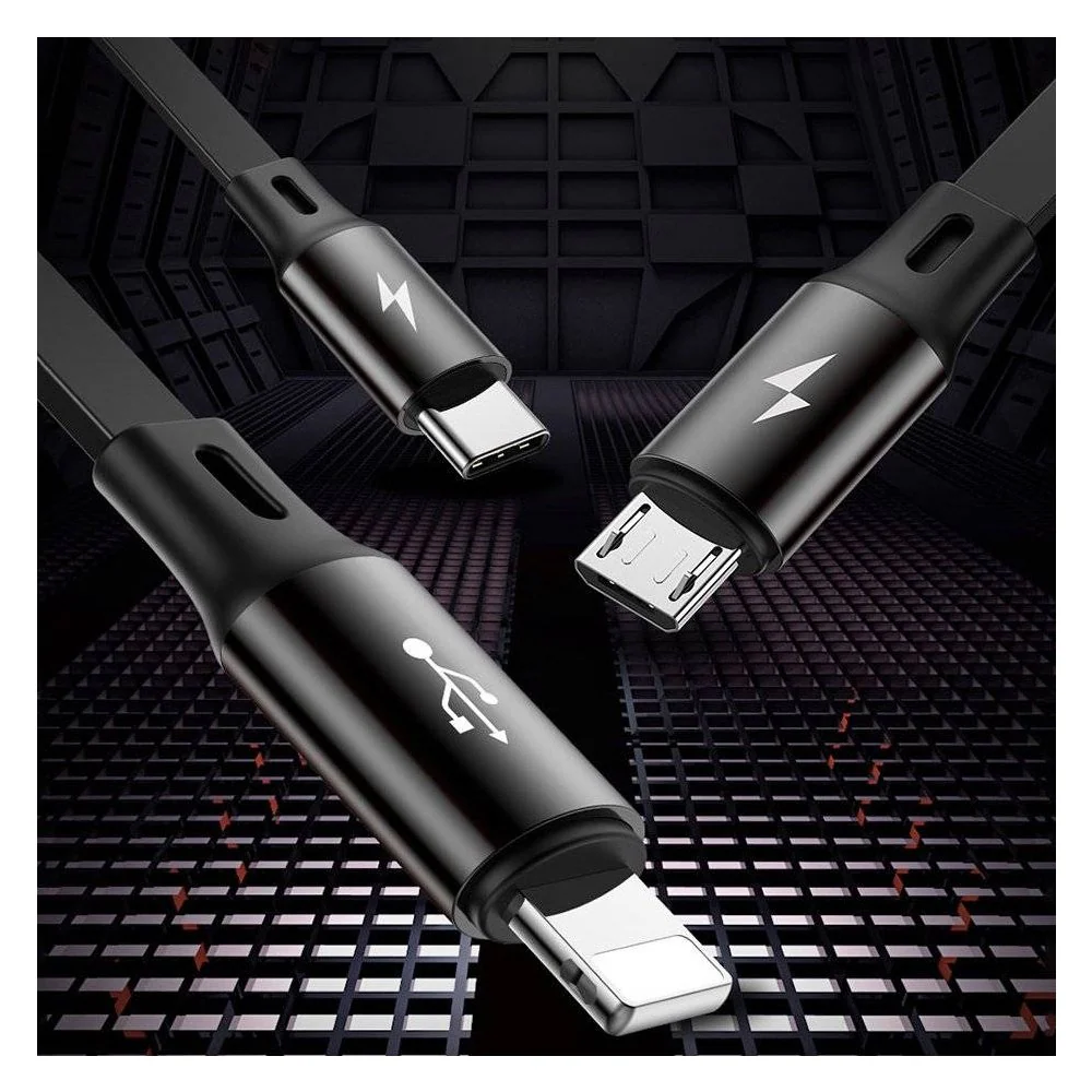 Baseus Golden Loop Retractable 3 in 1 USB Cable 3.5A (35cm-120cm) - Image 9
