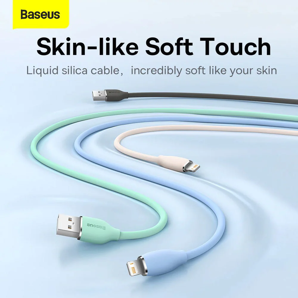 Baseus Jelly Liquid Silica Gel Fast Charging Data Cable USB to iP 2.4A - Image 4