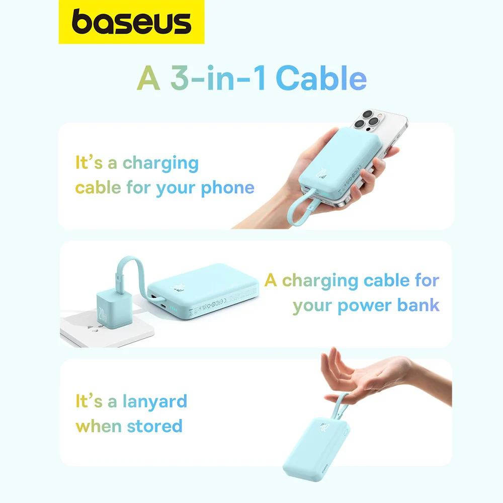 Baseus Magnetic Mini Wireless Fast Charge Power Bank iP Edition 10000mAh 20W - Image 8