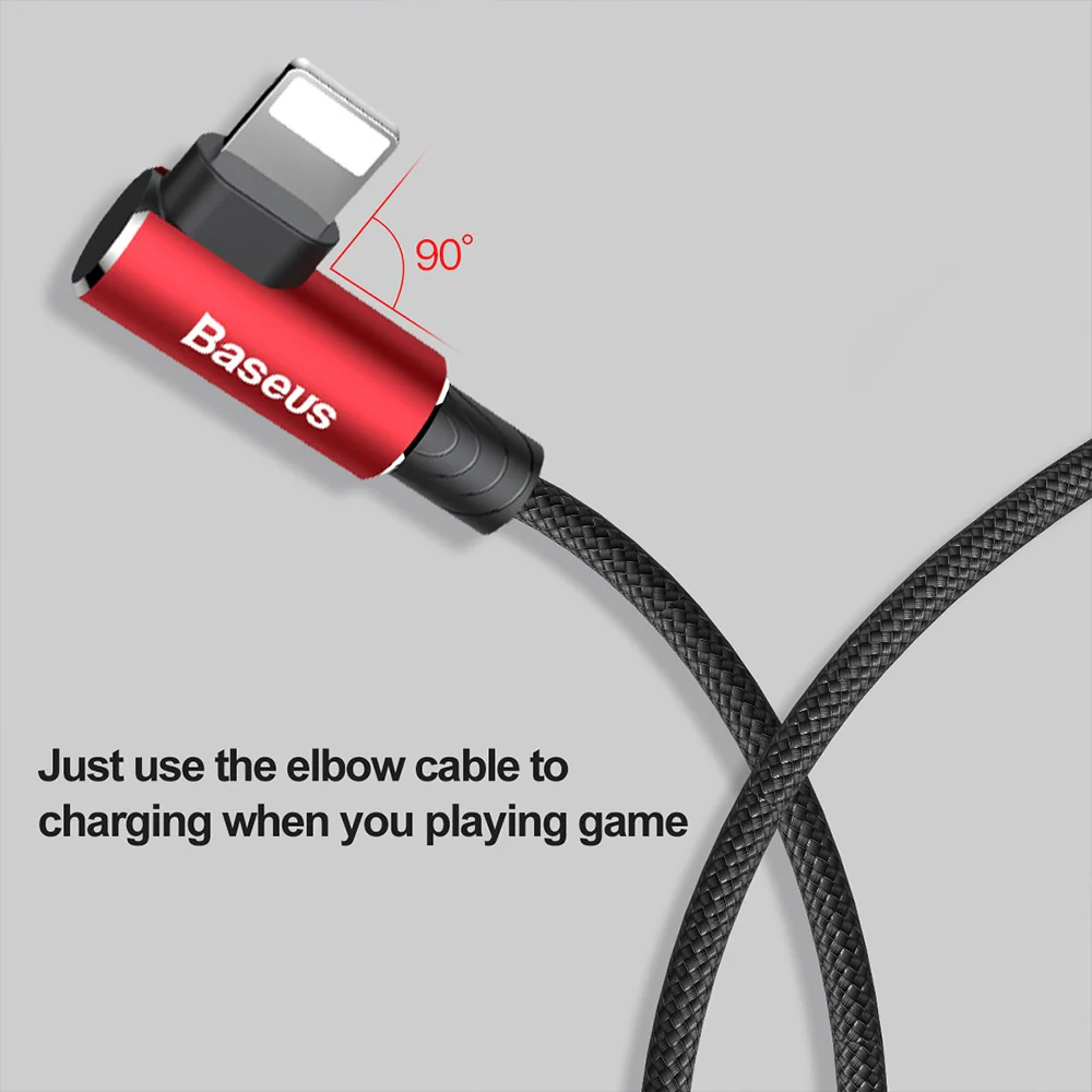 Baseus MVP Elbow Type Cable USB For IP 2A 1M - Image 5