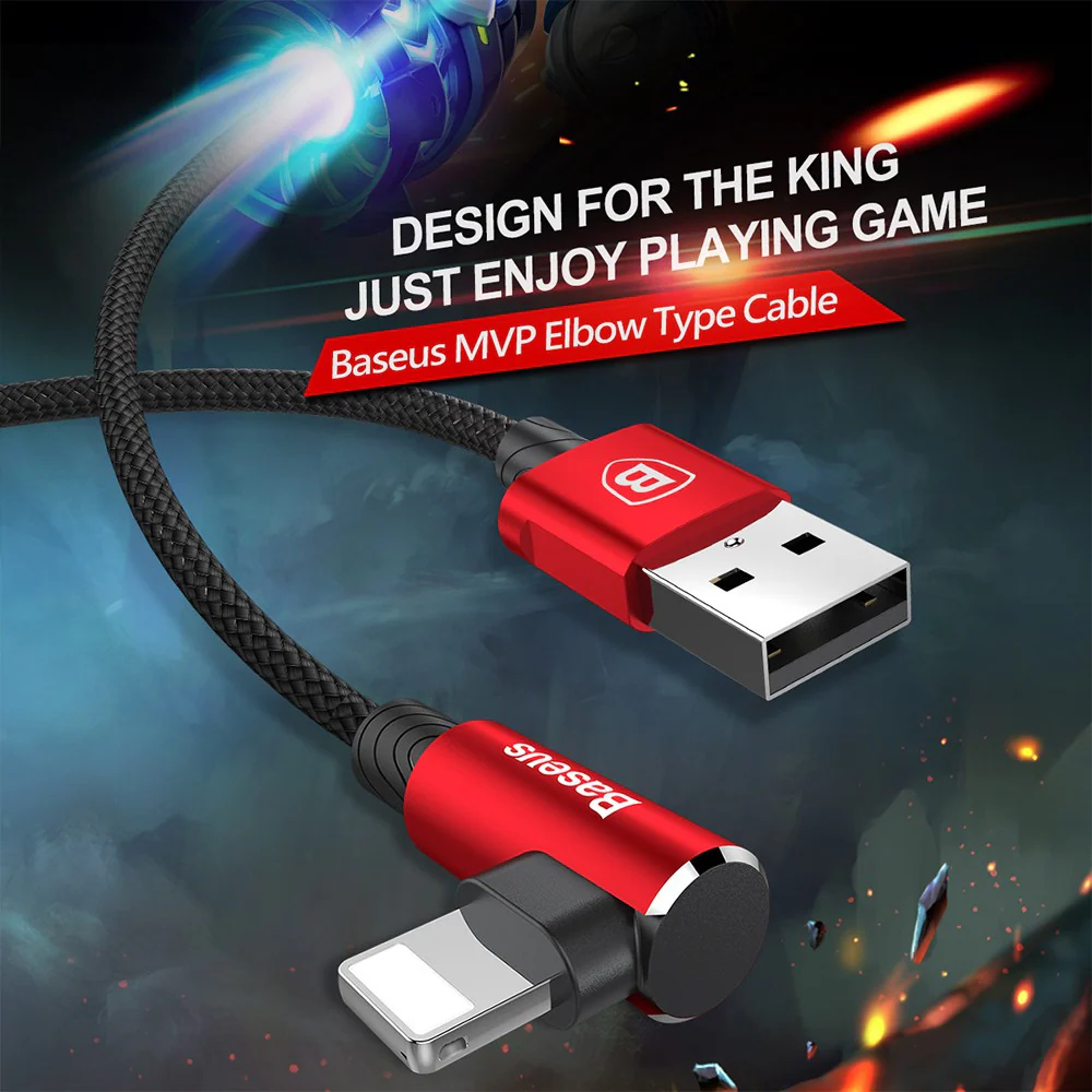 Baseus MVP Elbow Type Cable USB For IP 2A 1M - Image 6