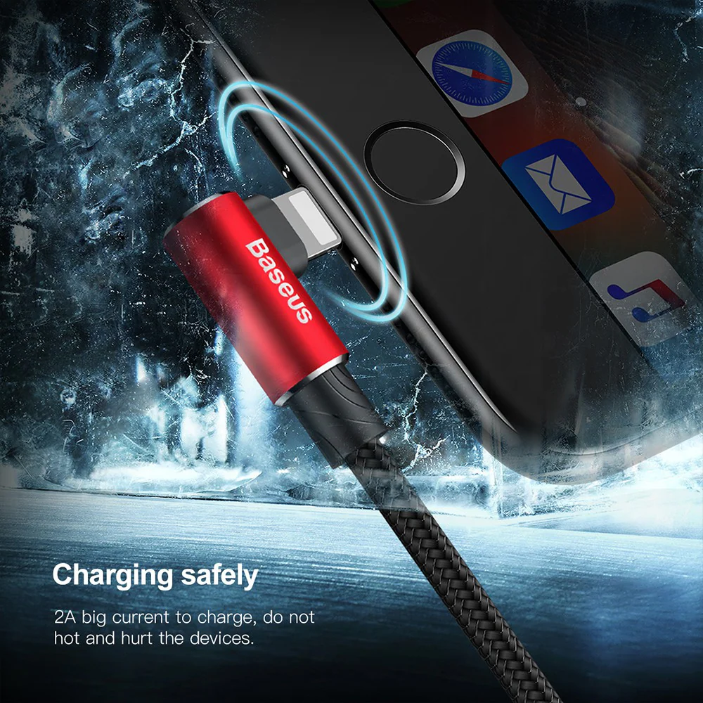 Baseus MVP Elbow Type Cable USB For IP 2A 1M - Image 9