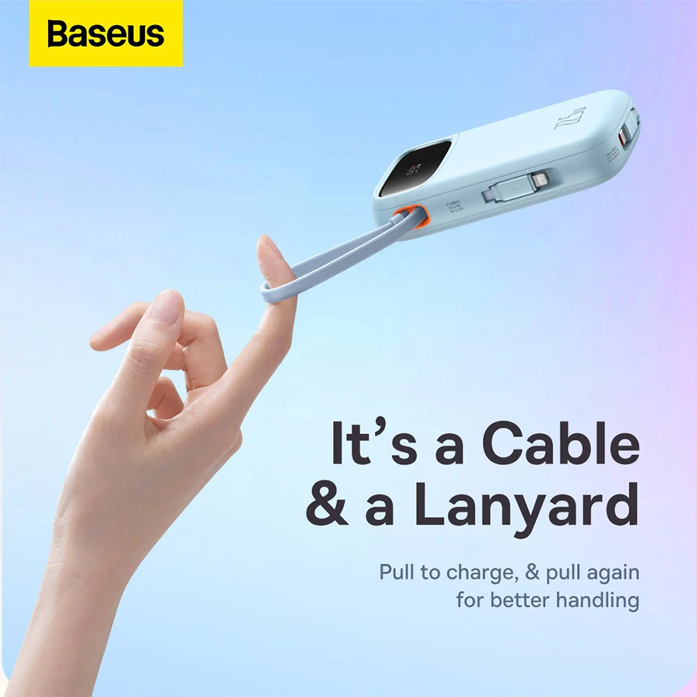 Baseus Qpow2 Dual-Cable Digital Display Fast Charge Power Bank 10000mAh 22.5W - Image 5