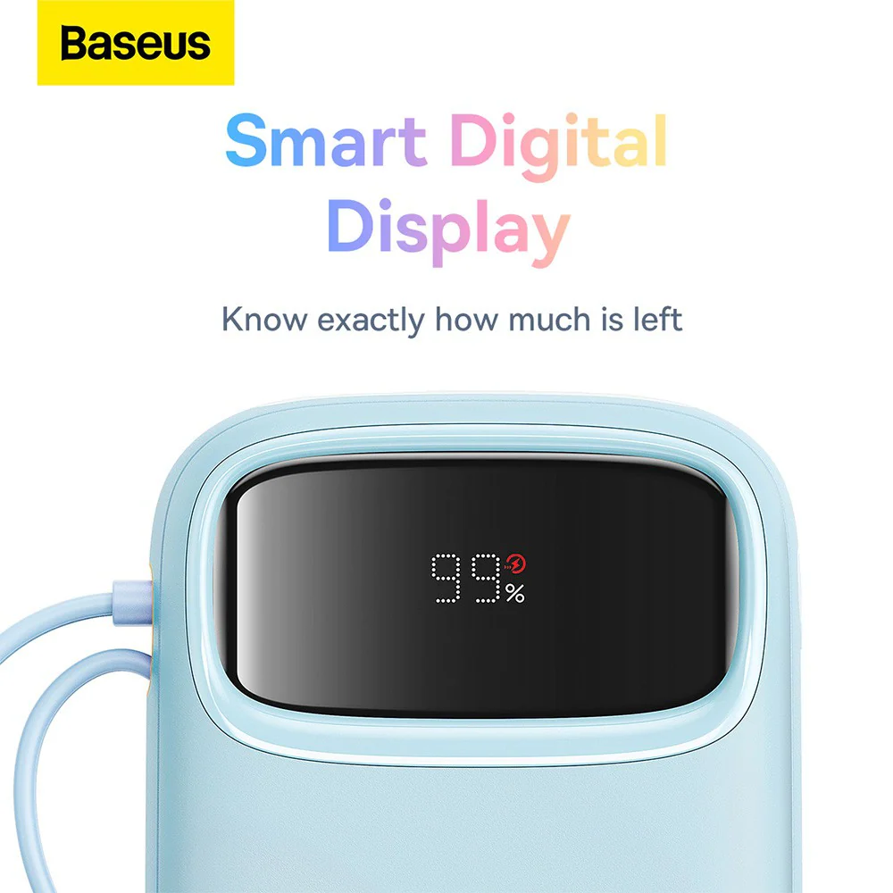 Baseus Qpow2 Dual-Cable Digital Display Fast Charge Power Bank 10000mAh 22.5W - Image 6