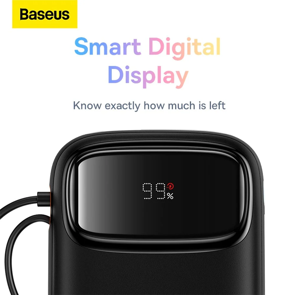 Baseus Qpow2 Dual-Cable Digital Display Fast Charge Power Bank 20000mAh 22.5W - Image 8