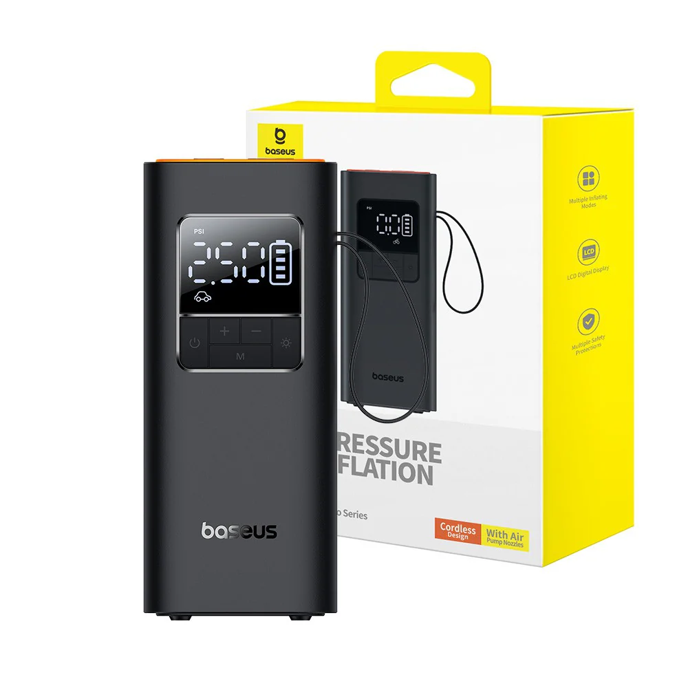 Baseus Super Mini Pro Series Wireless Car Inflator - Cluster Black