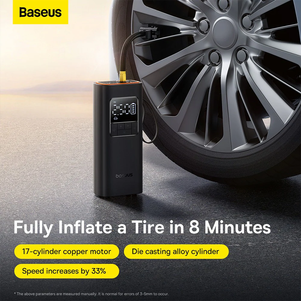 Baseus Super Mini Pro Series Wireless Car Inflator - Cluster Black - Image 12