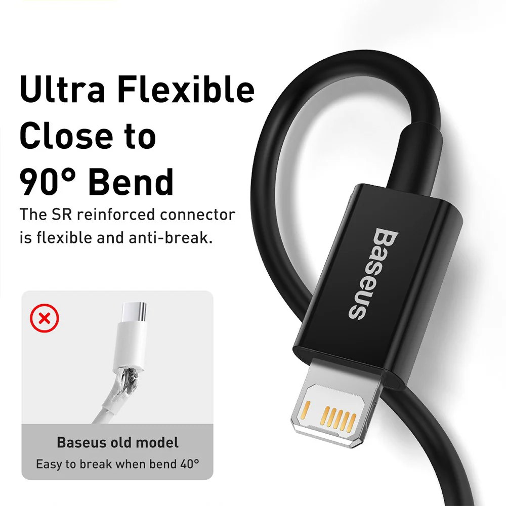 Baseus Superior Series Fast Charging Data Cable USB to iP 2.4A 0.25M - Image 7