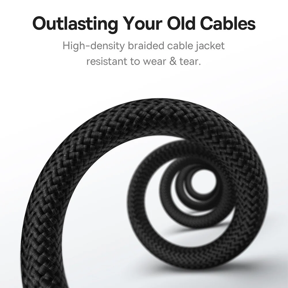 Baseus Tungsten Gold Magnetic Charging Cable USB-C to USB-C 100W 1m - Cluster Black - Image 5