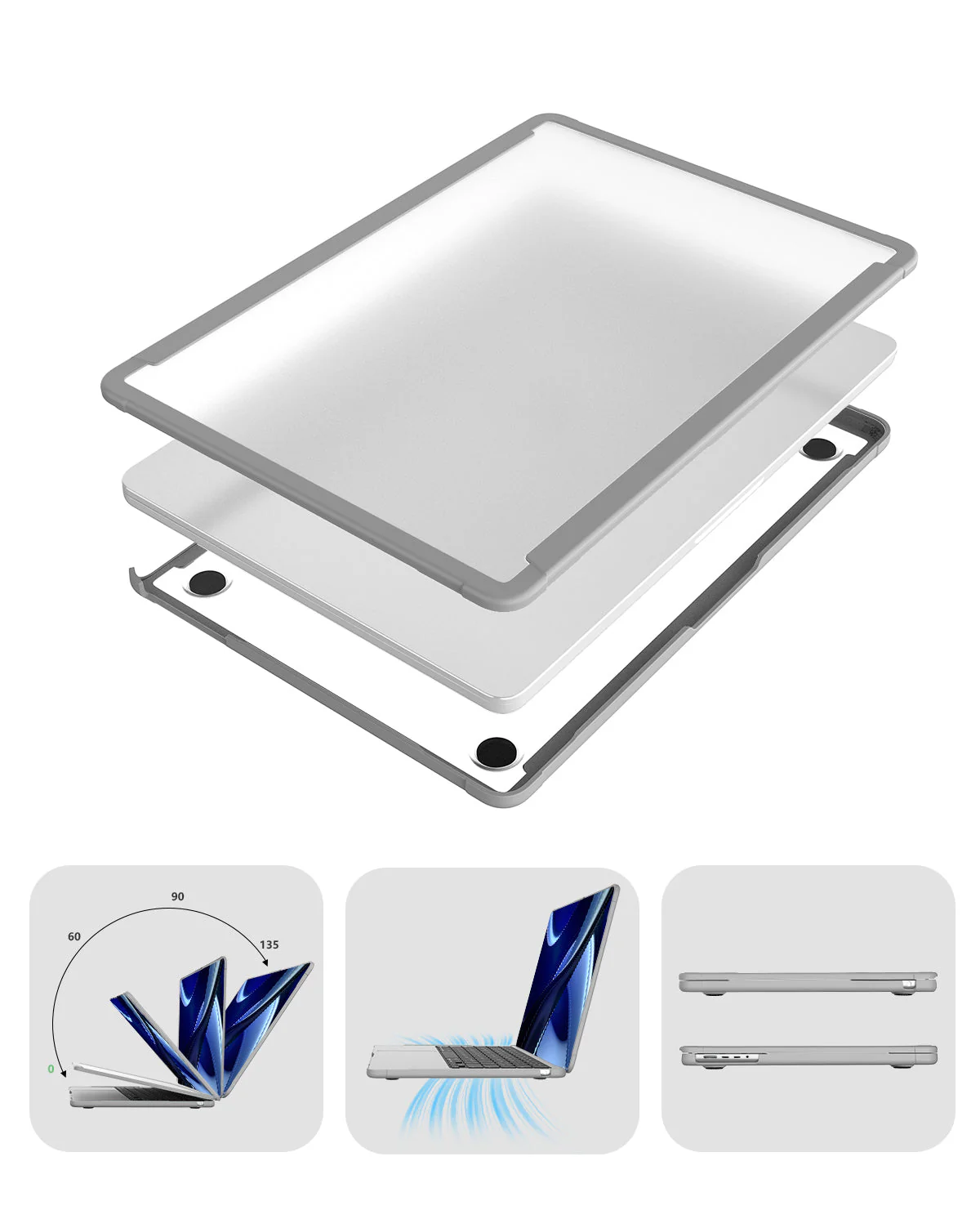 Benwis MacBook Air 15.3" (A2941 & A3114) - Shock-absorbing Shield Shockproof Heavy Duty Tough Case Cover - Image 8