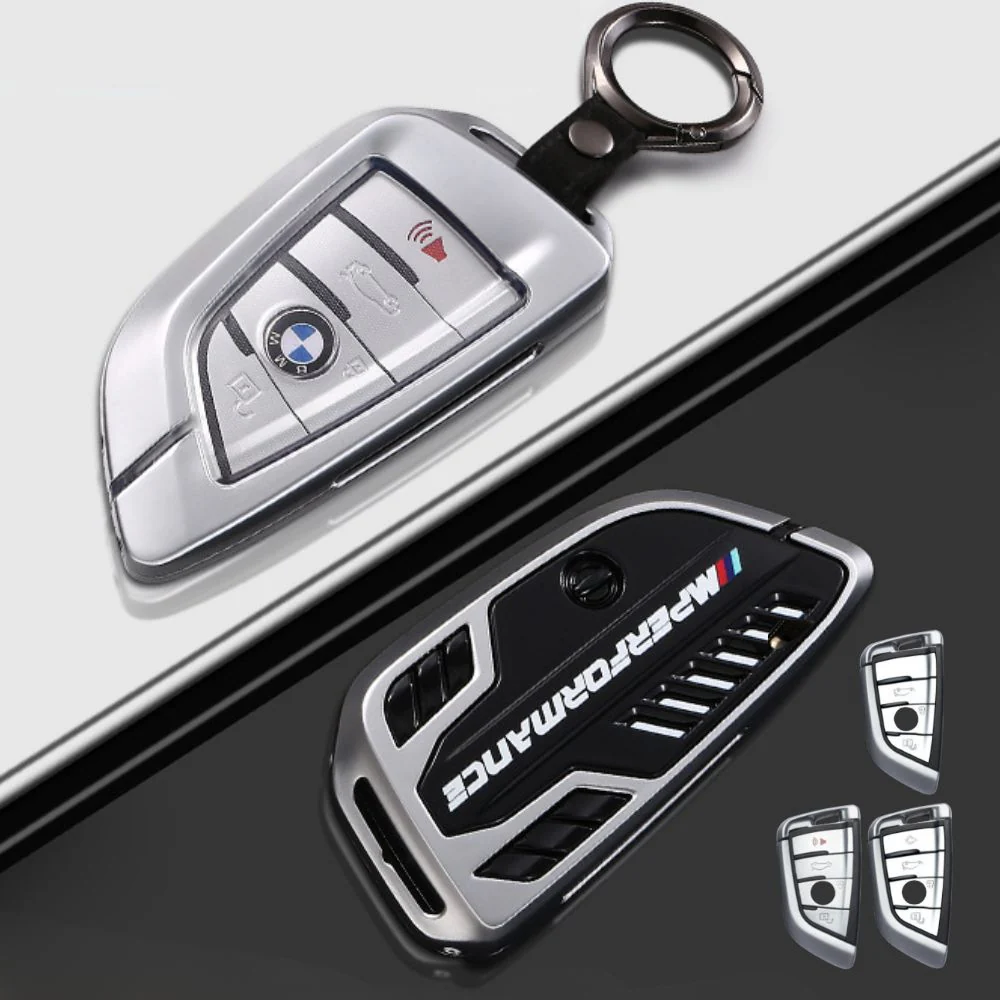 BMW Carbon Fiber Metal Protective Car Key Fob Case Cover For 1, 3, 4, 5, 6 Series, X3, X5, X6, X7 - Image 3