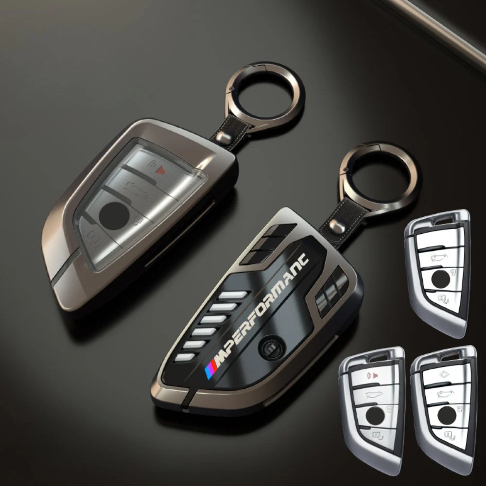 BMW Carbon Fiber Metal Protective Car Key Fob Case Cover For 1, 3, 4, 5, 6 Series, X3, X5, X6, X7 - Image 4