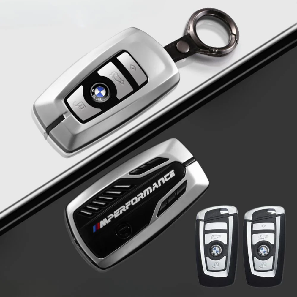 BMW Carbon Fiber Metal Protective Car Key Fob Case Cover For 1, 3, 4, 5, 6 Series, X3, X5, X6, X7 - Image 6