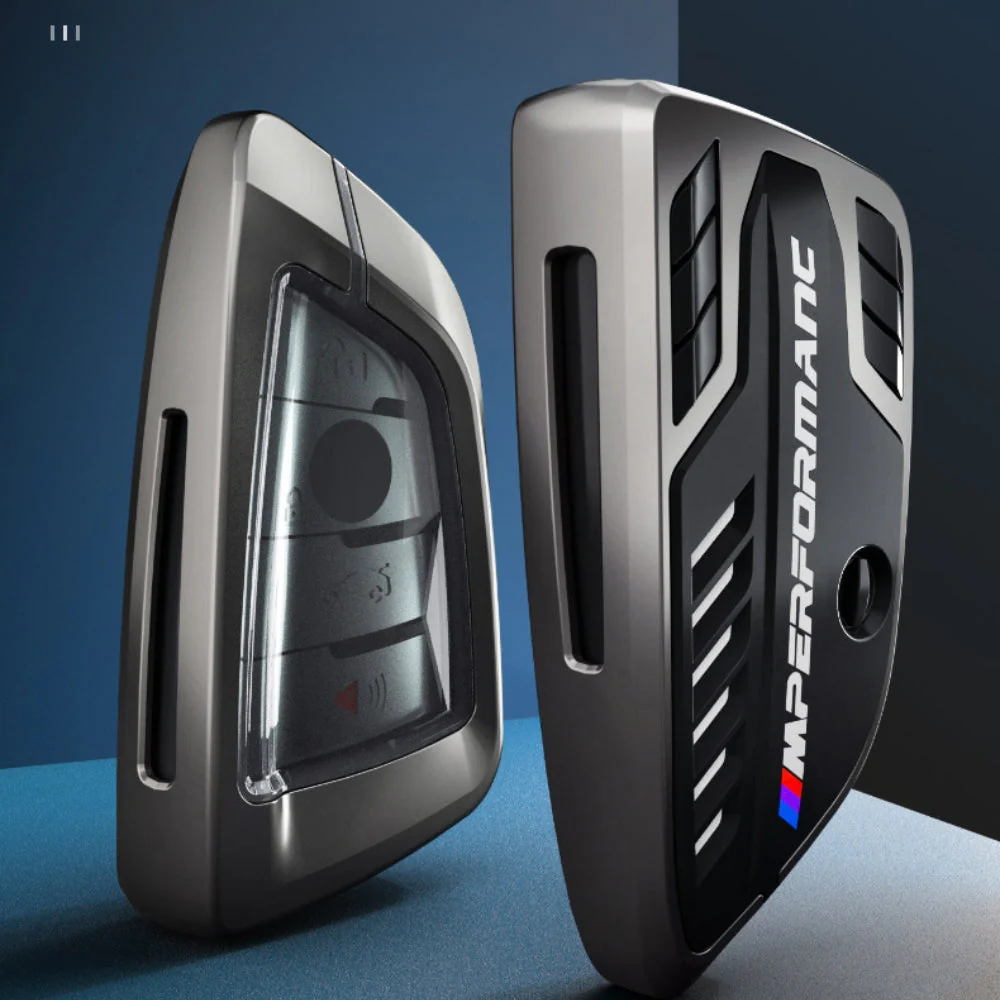 BMW Carbon Fiber Metal Protective Car Key Fob Case Cover For 1, 3, 4, 5, 6 Series, X3, X5, X6, X7 - Image 9