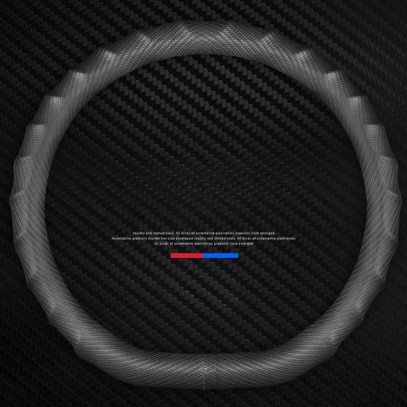 BMW Carbon-Fiber Texture, Wave-Pattern Design, and Suede Leather Anti-Slip, Breathable, Durable Steering Wheel Cover For 1/3/4/5/6/7 Series, X1/X3/X4/X5/X6/X7 & i Series - Image 5