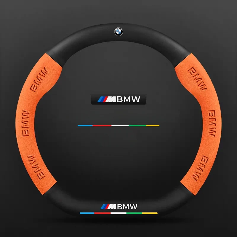 BMW iX3/4/5/6 Leather-Texture Suede Steering Wheel Cover – Non-Slip, Durable, Sporty Feel & Steering Wheel Protection - Image 13