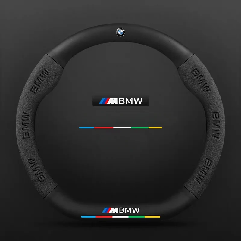 BMW iX3/4/5/6 Leather-Texture Suede Steering Wheel Cover – Non-Slip, Durable, Sporty Feel & Steering Wheel Protection - Image 8