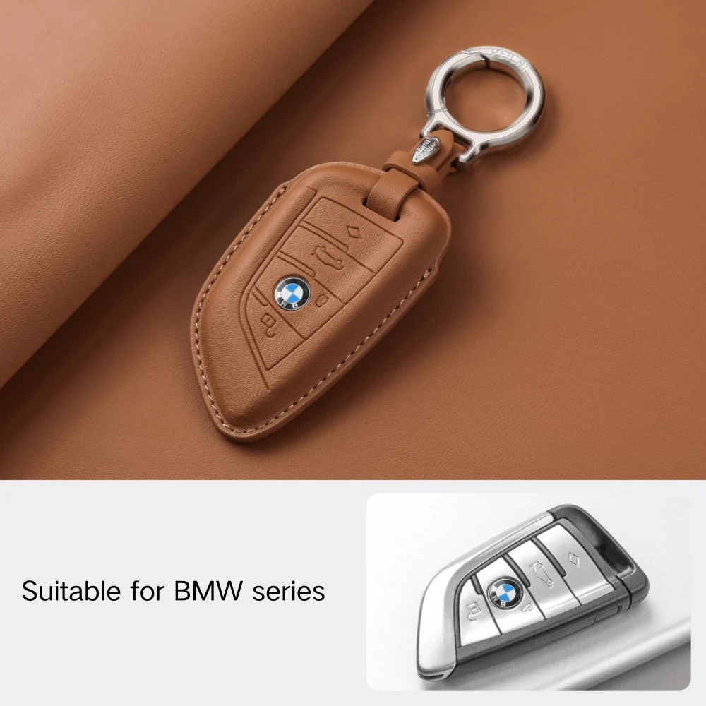 BMW Leather Car Key Fob Case Cover For 1, 2, 3, 5, 7 Series, X1, X3, X5, X6, X7, ix1, ix40, ix50, i8 - Image 3