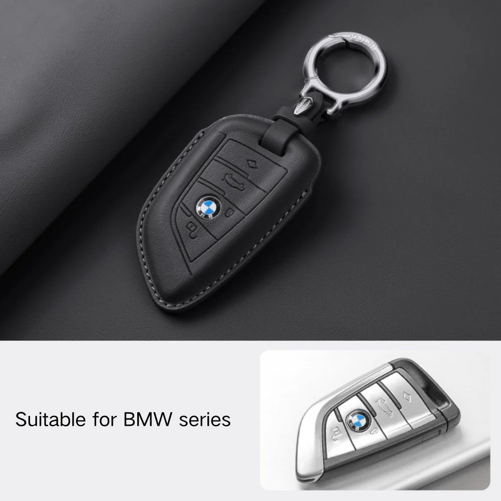 BMW Leather Car Key Fob Case Cover For 1, 2, 3, 5, 7 Series, X1, X3, X5, X6, X7, ix1, ix40, ix50, i8 - Image 4