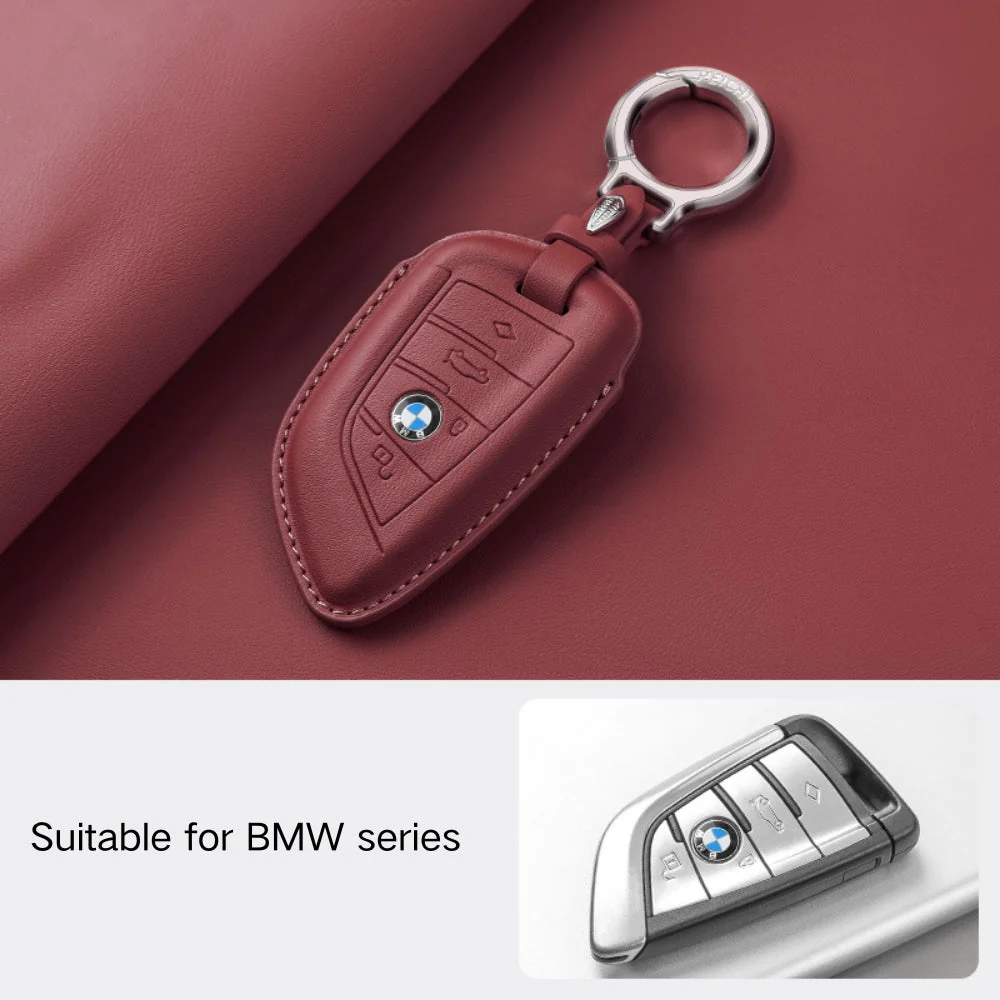 BMW Leather Car Key Fob Case Cover For 1, 2, 3, 5, 7 Series, X1, X3, X5, X6, X7, ix1, ix40, ix50, i8 - Image 5