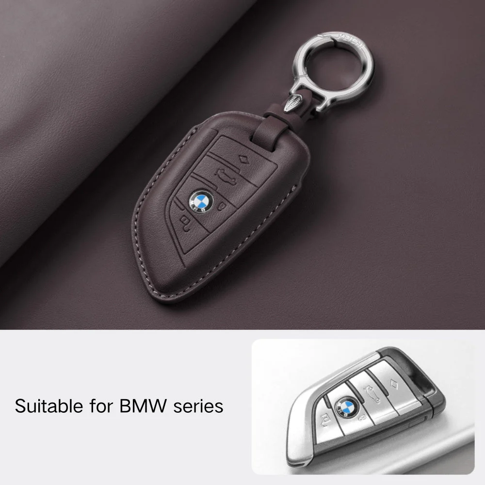 BMW Leather Car Key Fob Case Cover For 1, 2, 3, 5, 7 Series, X1, X3, X5, X6, X7, ix1, ix40, ix50, i8 - Image 6