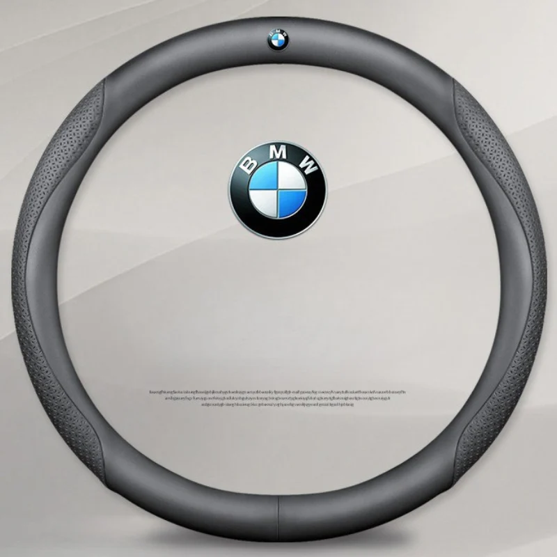 BMW Leather & Embossed Breathable Ultra-Thin Non-Slip Steering Wheel Cover For 3 Series, 4 Series, 5 Series, 6 Series, 7 Series, X1, X3, X4, X5, X6, X7, iX3, i3 - Image 5
