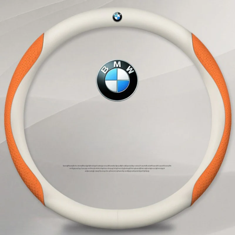 BMW Leather & Embossed Breathable Ultra-Thin Non-Slip Steering Wheel Cover For 3 Series, 4 Series, 5 Series, 6 Series, 7 Series, X1, X3, X4, X5, X6, X7, iX3, i3 - Image 6