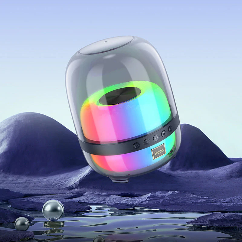 [BS58] HOCO Wireless RGB Light Bluetooth Desktop Office Gaming Speakers With Colorful Light Effect - Image 2