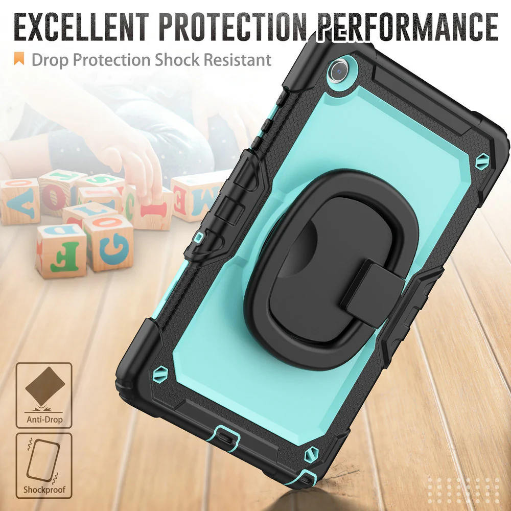 [Built-in 360 Degree Stand] Samsung Galaxy Tab S10 FE Plus (2025) 13.1" - Heavy Duty Rugged Series Case - Image 11