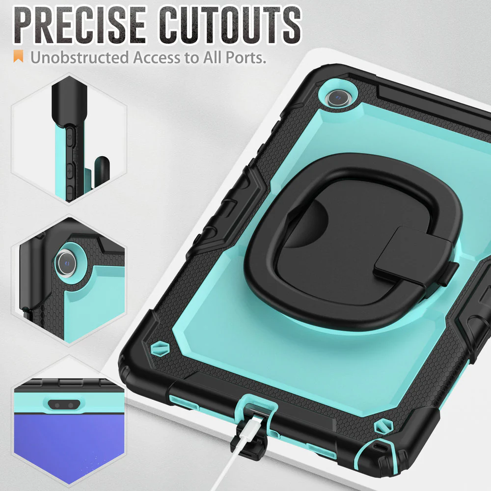 [Built-in 360 Degree Stand] Samsung Galaxy Tab S10 FE Plus (2025) 13.1" - Heavy Duty Rugged Series Case - Image 9