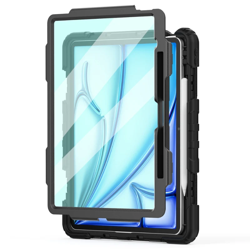 [Built-in 360° Rotating Hand Strap & Stand] Apple iPad 10.9/11'' 10/11th Gen (2022/2025) Shockproof with Screen Protector Pencil Holder Heavy Duty Series Case - Image 12