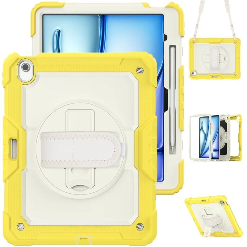 [Built-in 360° Rotating Hand Strap & Stand] Apple iPad 10.9/11'' 10/11th Gen (2022/2025) Shockproof with Screen Protector Pencil Holder Heavy Duty Series Case - Image 20