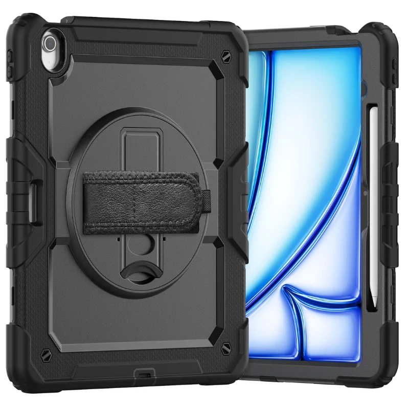 [Built-in 360° Rotating Hand Strap & Stand] Apple iPad 10.9/11'' 10/11th Gen (2022/2025) Shockproof with Screen Protector Pencil Holder Heavy Duty Series Case - Image 3