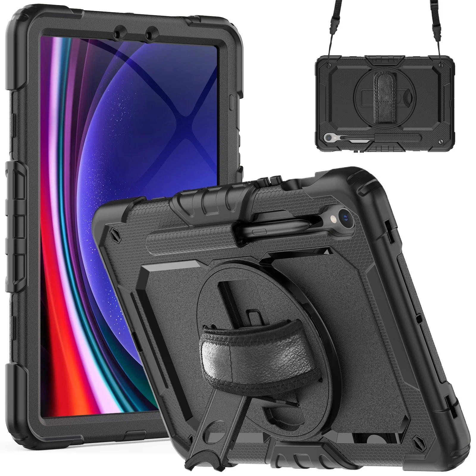 [Built-in 360° Rotating Hand Strap & Stand] Samsung Galaxy Tab S10 Lite (2025) 10.9" Shockproof With Screen Protector Pencil Holder Heavy Duty Series Case - Image 3