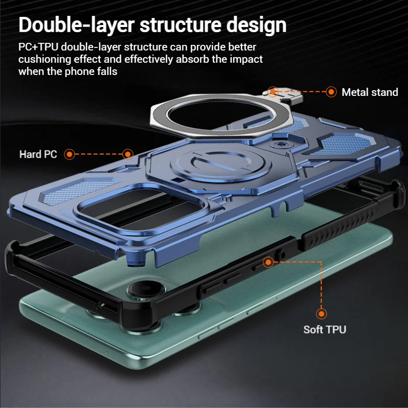 [Built-in Bracket][Magsafe Compatible] Motorola Moto Edge 60/Pro/Fusion Heavy Duty Stand Case - Image 13