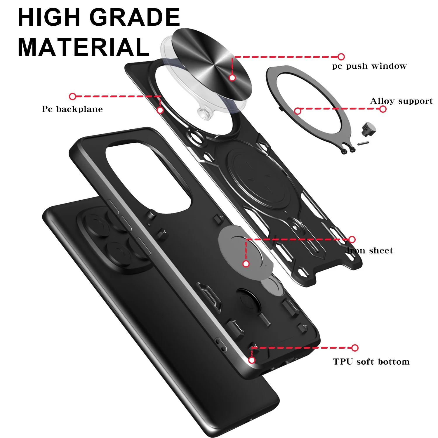 [Built-in Bracket] Realme GT 7 Pro 5G - Minimalist Ultra-thin Shockproof Phone Stand Series Case - Image 8