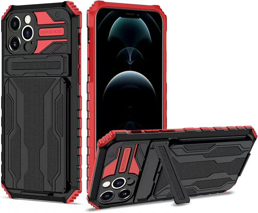 [Built-in Bracket][With Card Slot] Apple iPhone 12/Pro/Pro Max Multi-function Shockproof Heavy Duty Series Case - Image 10